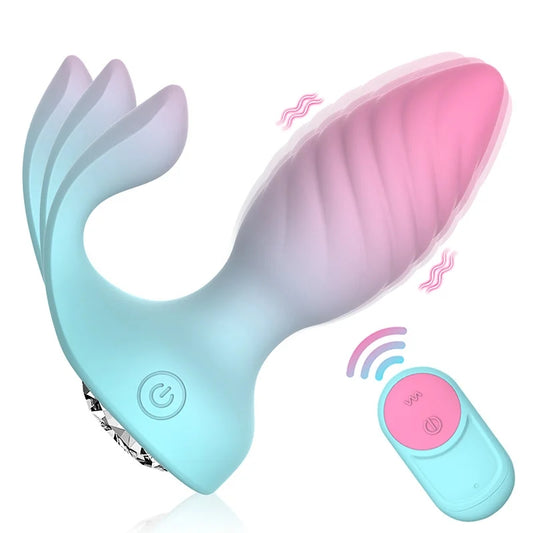 Diamond Anal Plug Wearable Vestibular Remote Control Anal Plug Vibrator