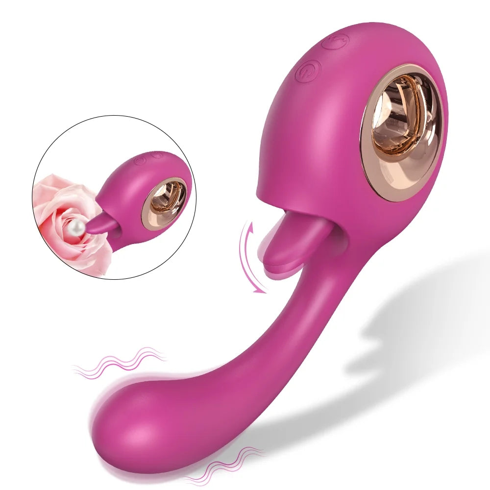 Donut 2-in-1 Clit Licking Toy G Spot Vibrator