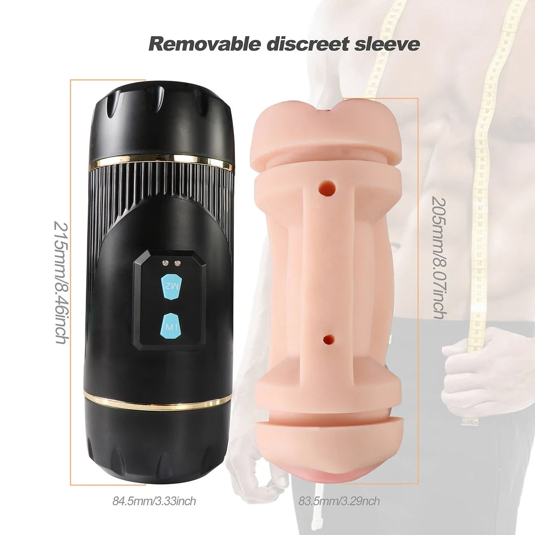 Double Headed Airplane Cup Men's Vibrating Oral Sex Masturbation Device