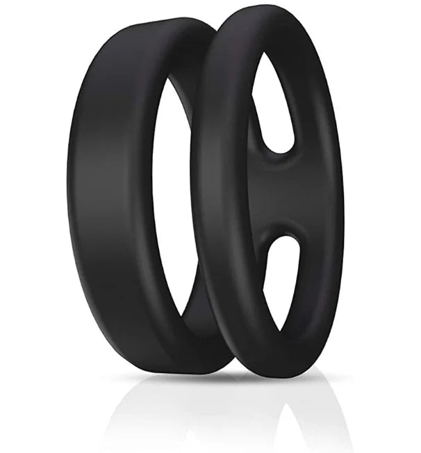 Silicone Dual Penis Ring, Premium Stretchy Erection Cock Ring Erection Enhancing Sex Toy