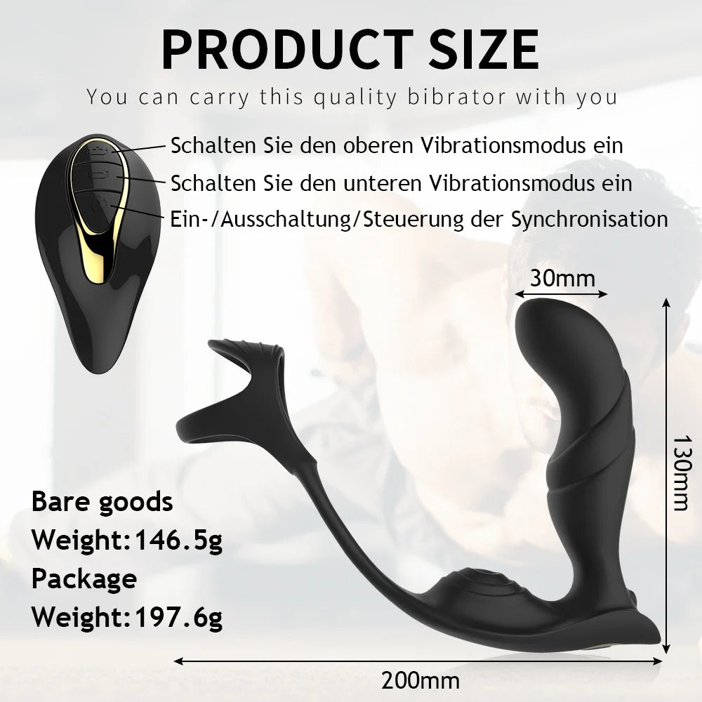 Whirlwind - Wireless Remote Control Vibration Prostate Massager With Cock Ring