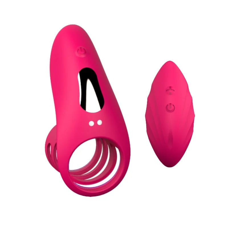 Lock Ring Usb Charging Vibration Wireless Remote Control Vibrating Rod Silicone Penis Ring