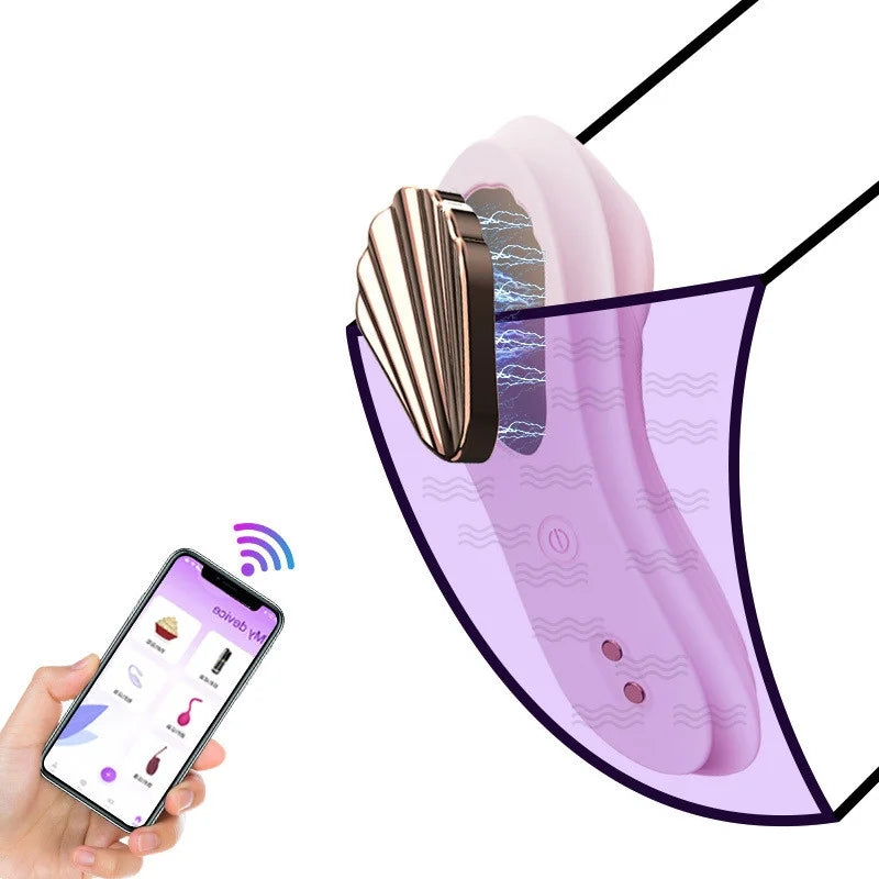 Aocoai App Remote Control Magnetic Wearable Vibrating Panties