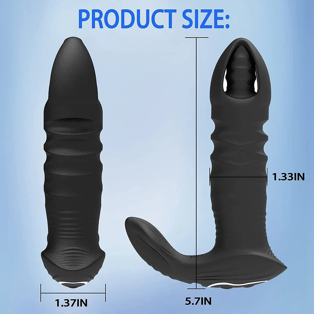 Remote Control Thrusting Anal Butt Plug Vibrator Thrusting Dildo G Spot Clitoris Stimulator