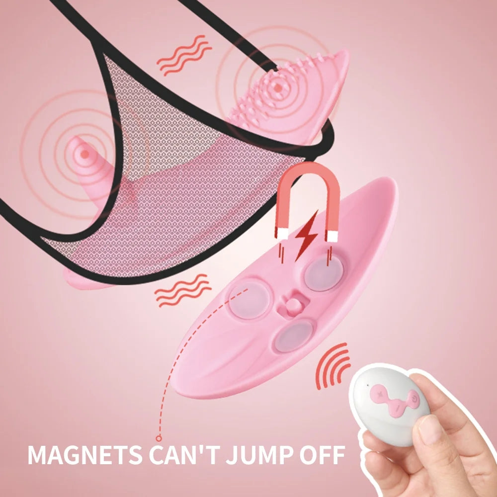 Magnetic Suction Wearable Invisible Mini Remote Control Vibration Massager