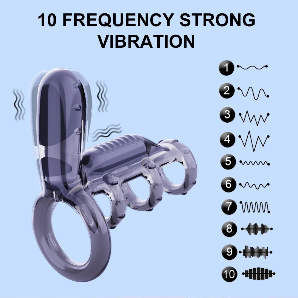 Male Vibrators Vibrating Cock Ring Delay Ejaculation