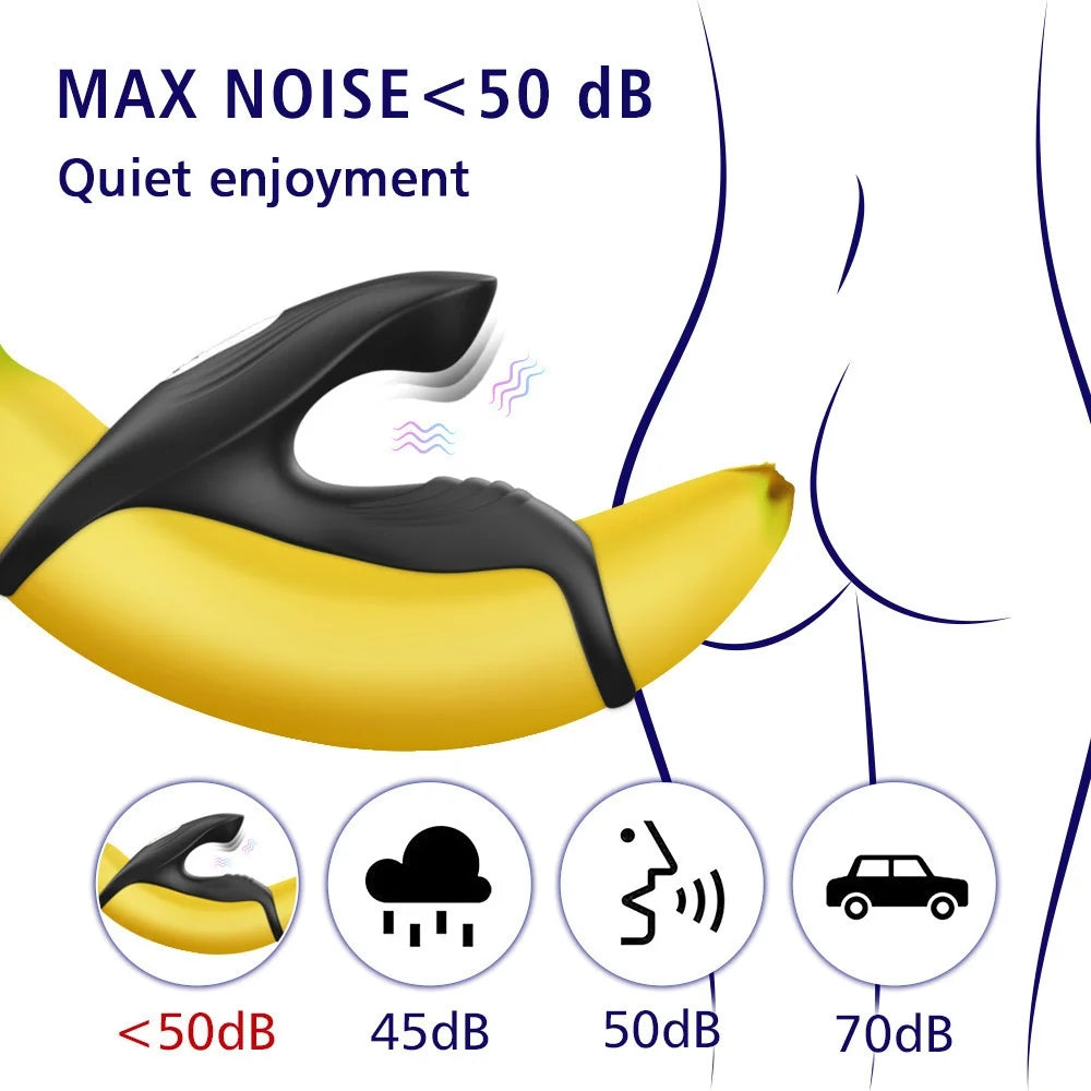 Wireless Remote Control 2-in-1 Vibration Clit Stimulator & Cock Rings