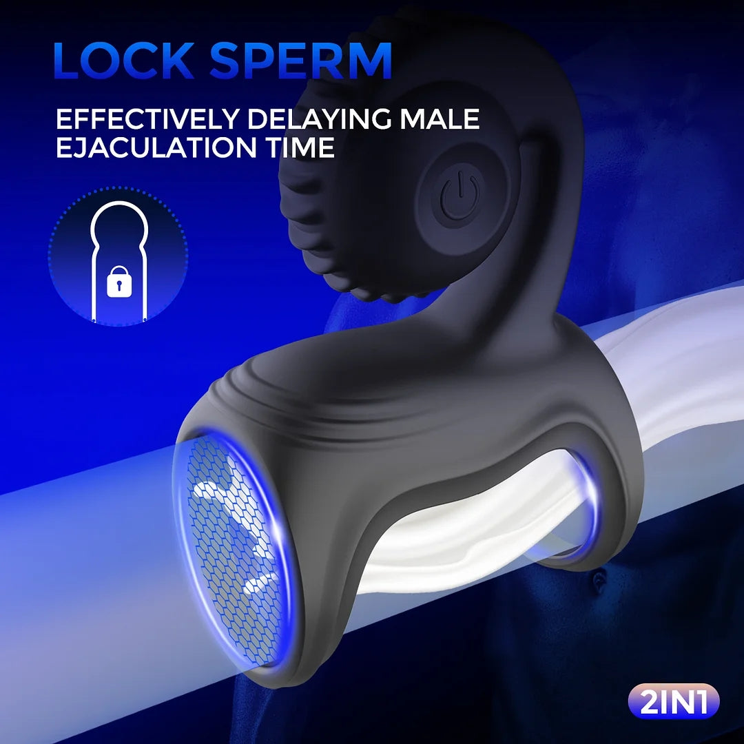 Snail 10 Frequency Vibrating Penis Ring & Clit Stimulator