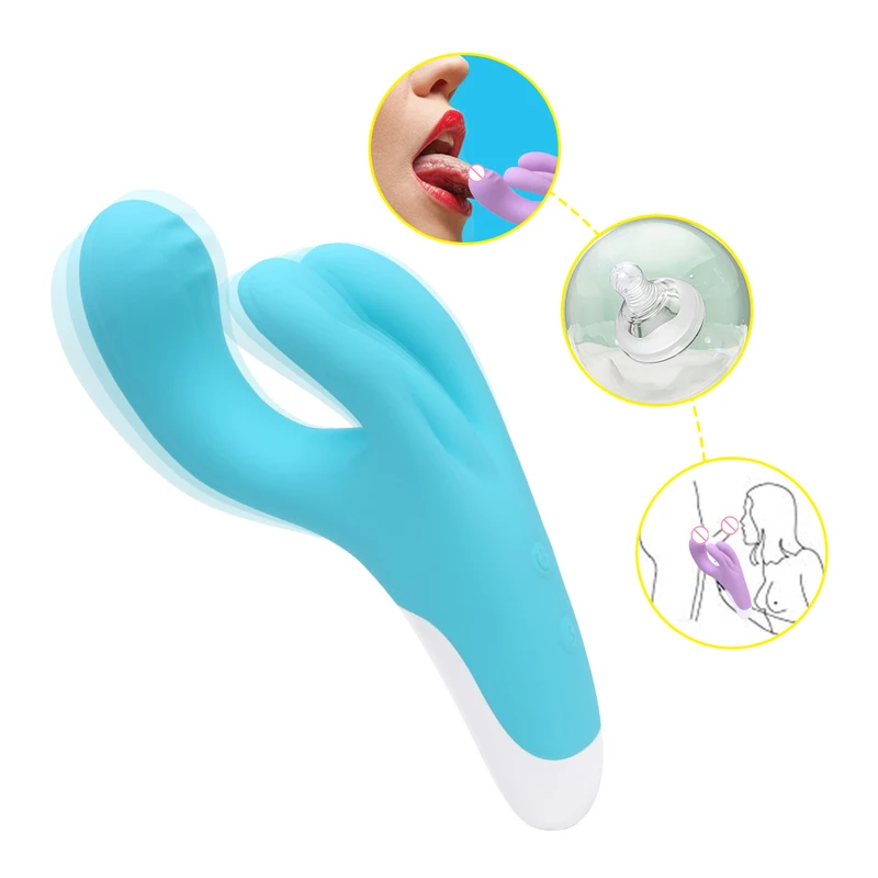 3 Vibrations 10 Speed Breast G-spot Vaginal Simultaneous Stimulator