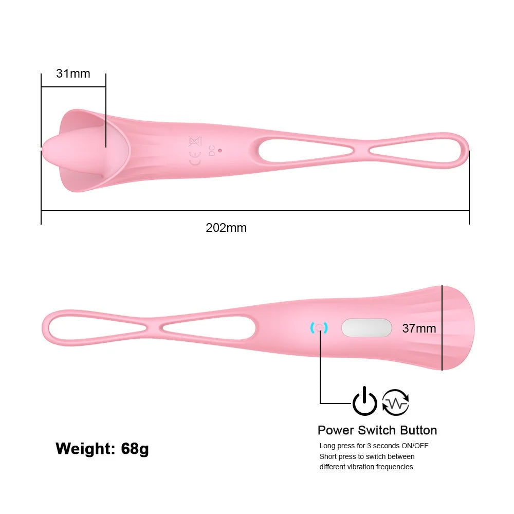 Ballerina Vibrator Tongue Licking Penis Ring Vibrator for Couples