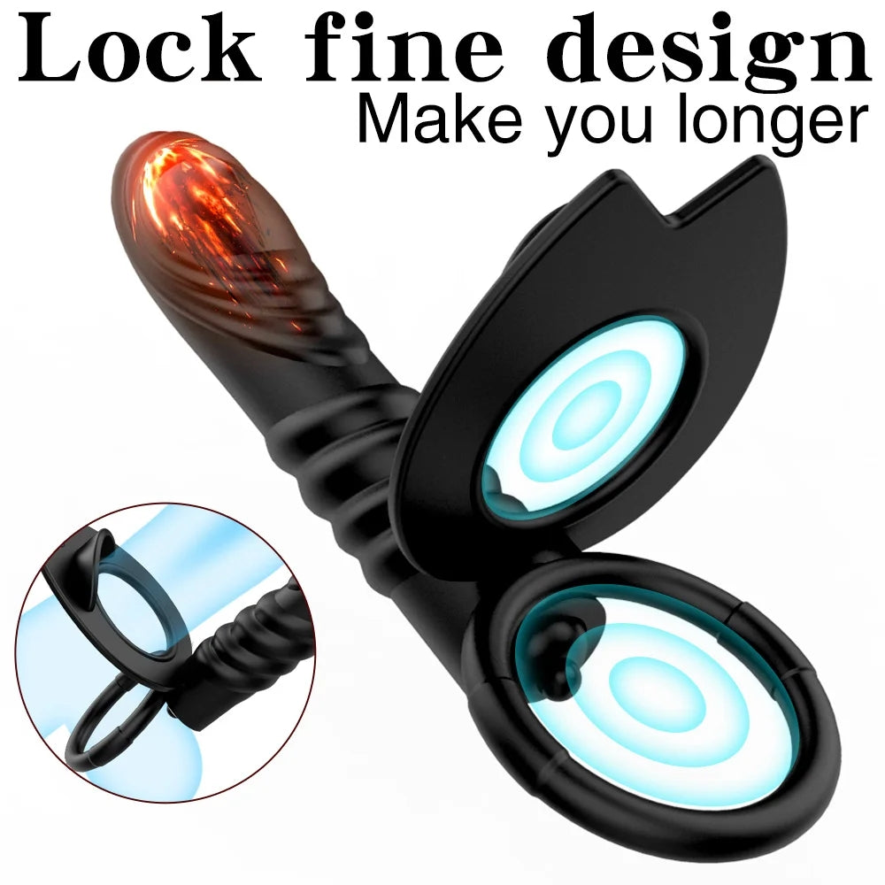 Vibrating Double Cock Rings Vibrator For Couples