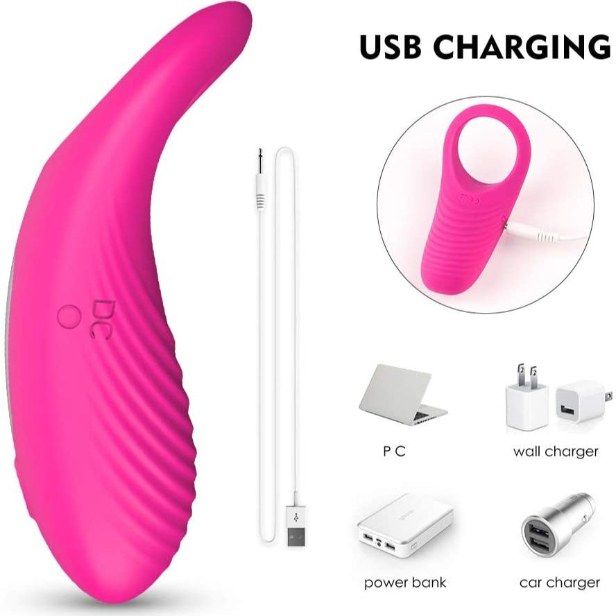 Vibrating Cock Ring, Remote Control 9-Speed Penis Ring Vibrator Medical Silicone Waterproof Rechargeable Powerful Vibration Sex Toy