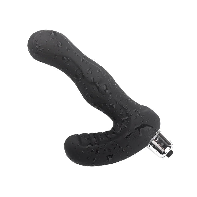 Prostate Vibration Massager With Silicone Beads Inserted