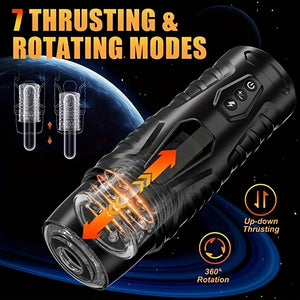 Automatic Male Masturbator Adult Toys - Man Masturbation Cup Hands Free Pocket Pussy Stroker with Sucking & Thrusting Modes, Sex Toy Realistic Blowjob Machine for Penis Stimulation