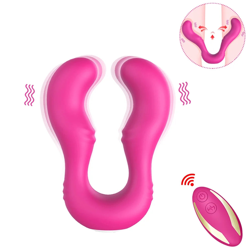 Double Head Vibrator Couple Resonator With Remote Control