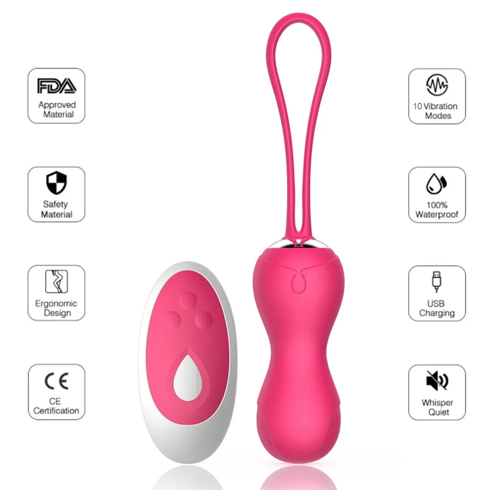 10 Speed Vibrating Egg Exercise Vagina Tighten Kegel Ball Egg Vibrator