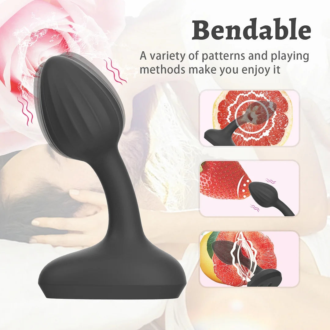 Wireless Remote Control Mushroom Head Vibrating Anal Plug