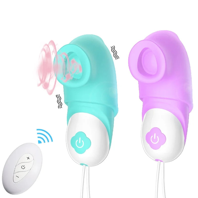 Rechargeable Remote Control Cute Vibrator with Detachable Nozzle