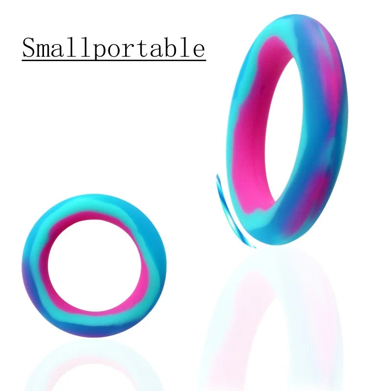 Super Soft Colorful Tight Locking Penis Ring