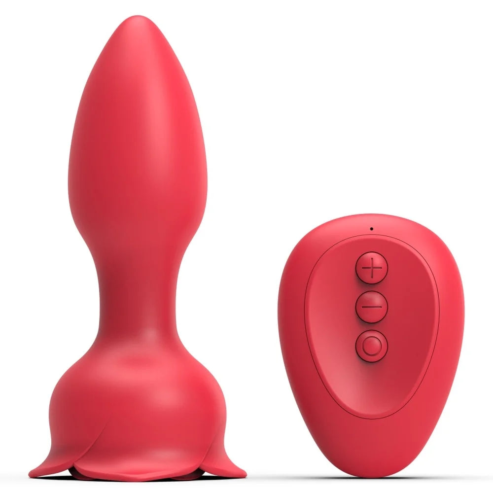 App / Wireless Remote Vibrating Rose Anal Vibrator