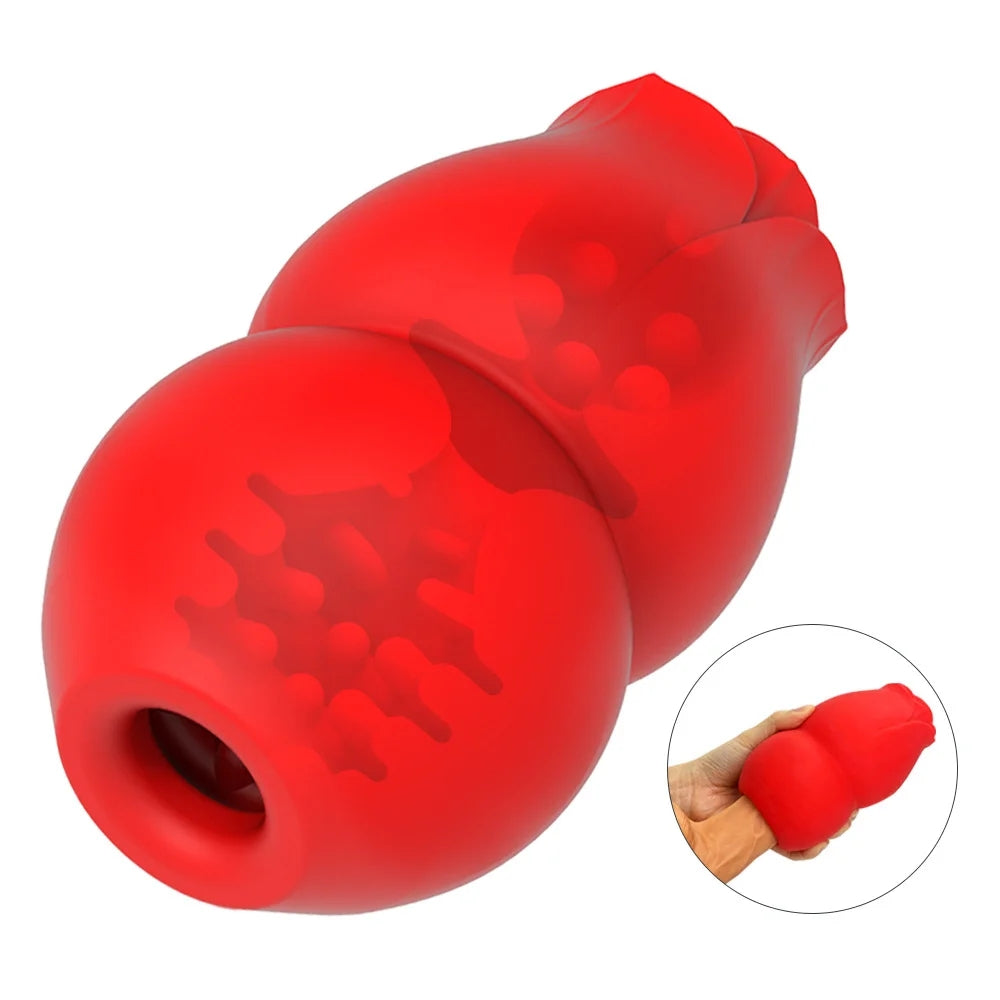 Male Rose Toy Heating Manual Masturbation Cup