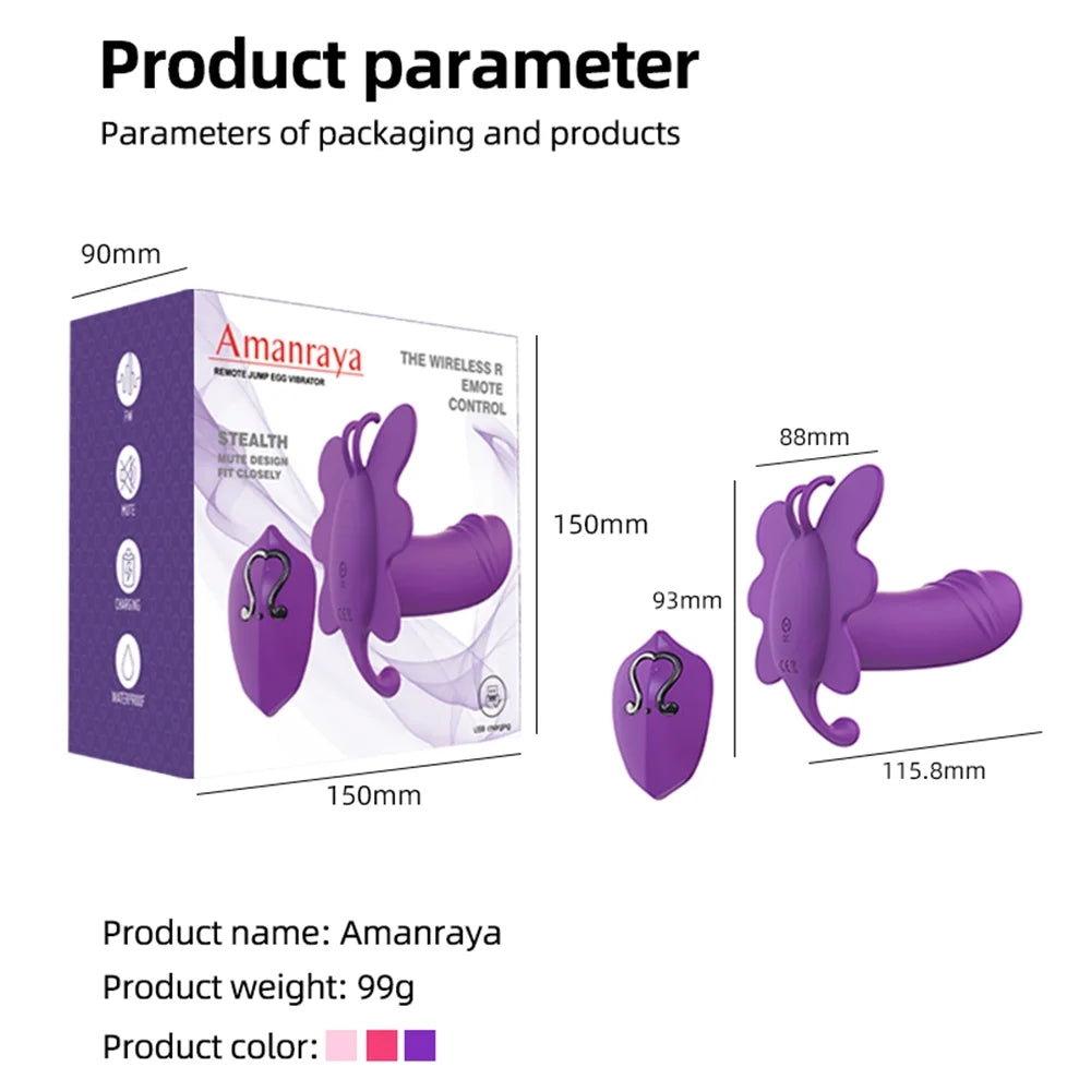 Wireless Remote Control Butterfly Panty Vibrator