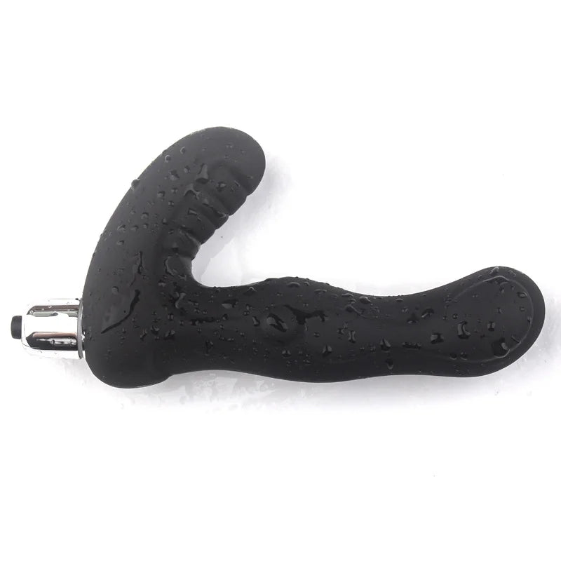 Prostate Vibration Massager With Silicone Beads Inserted