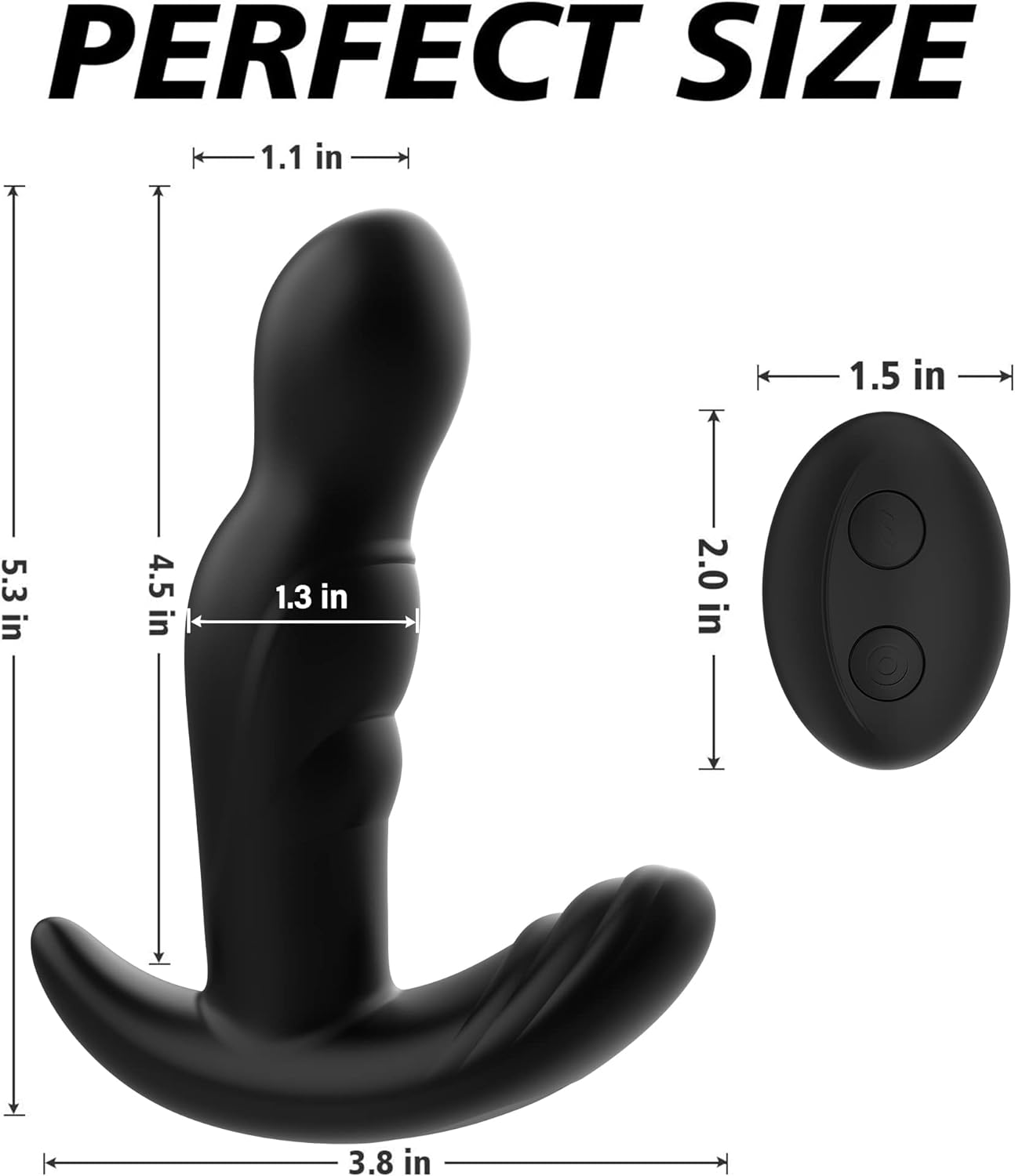 Hannibal 360° Rotating Ergonomic Anal Vibrator Prostate Massager with 30 Powerful Stimulation Patterns