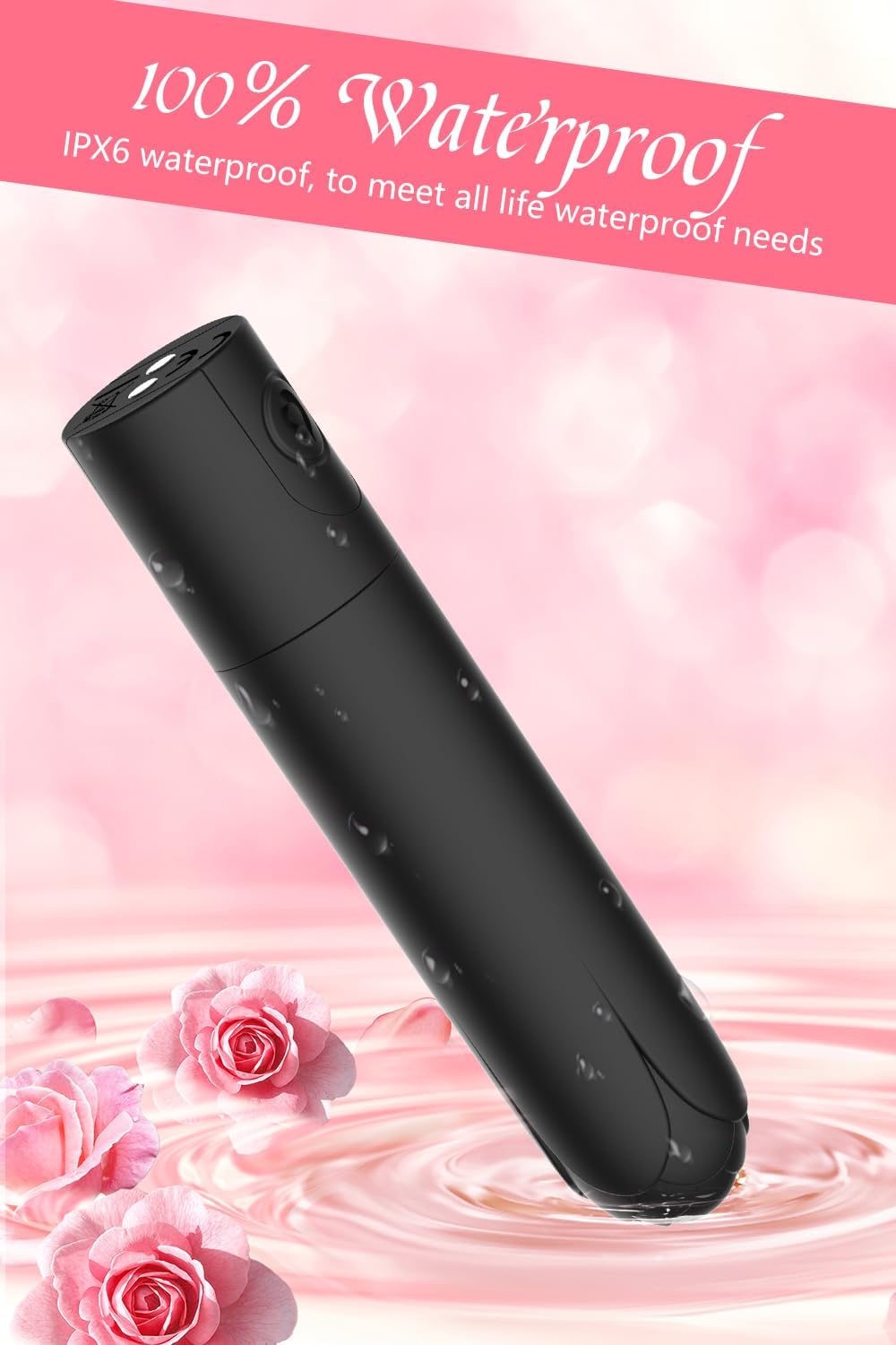 Mini Rose Bullet Vibrator Sex Toy with 10 Vibration Modes