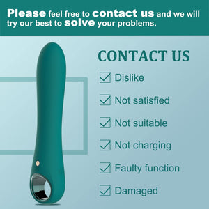 G Spot Vibrator Dildo with 10 Vibration Modes, Tuitionua Soft Silicone Powerful Vibrating Massagers for Clitoral Vagina and Anal Stimulation, Adult Sex Toys for Women or Men(Green)