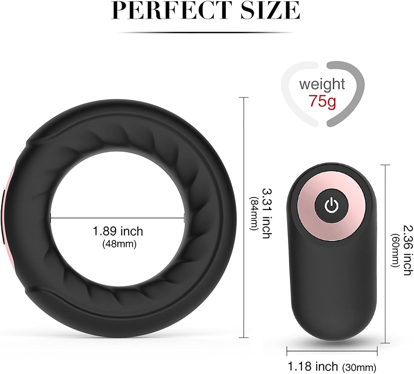 Infiniti Vibrating Penis Ring Remote Control Clitoris Stimulator