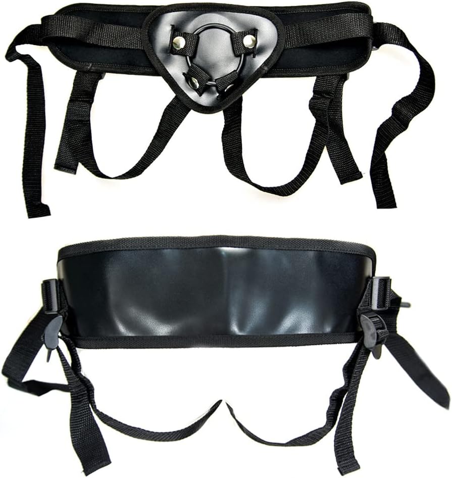 Adjustable Sex Strap On Harness Wide Bondage with 4 Units Ring