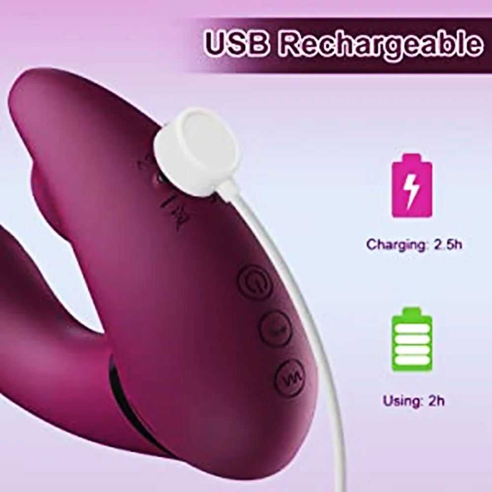 Rotatable Sex G-spot Licking Dildo Vibrator