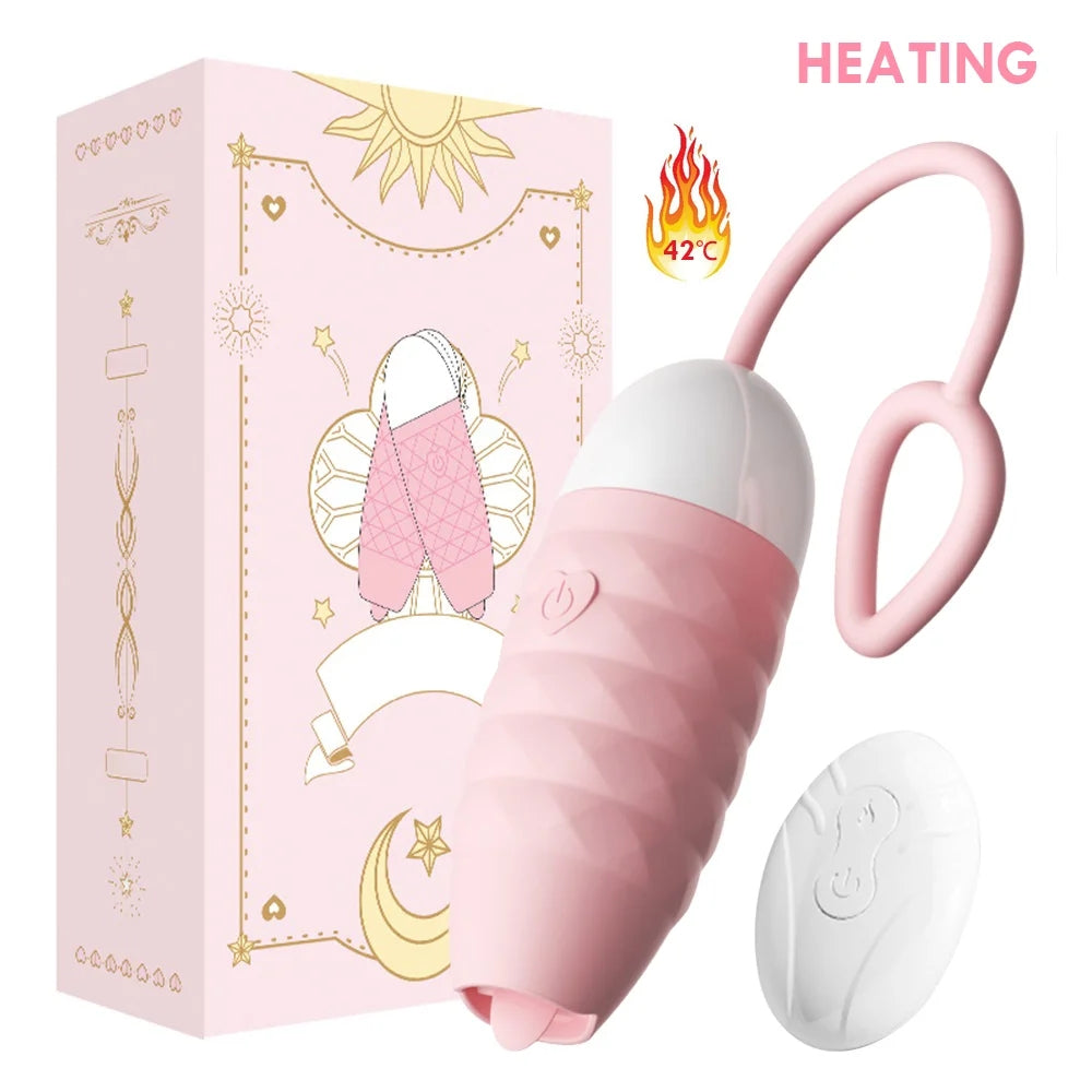 Wireless Remote Control Egg Vibrators G-spot Simulator Tongue Licking Vaginal Ball