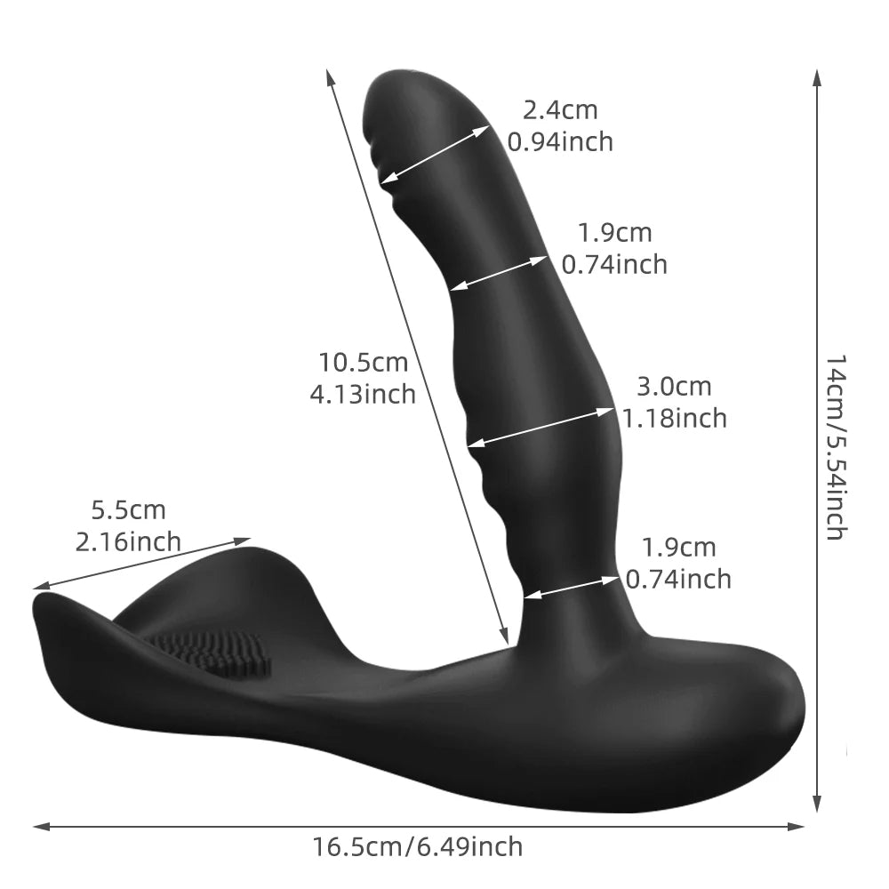 Heating Prostate Massager Anal Dildo Vibrator