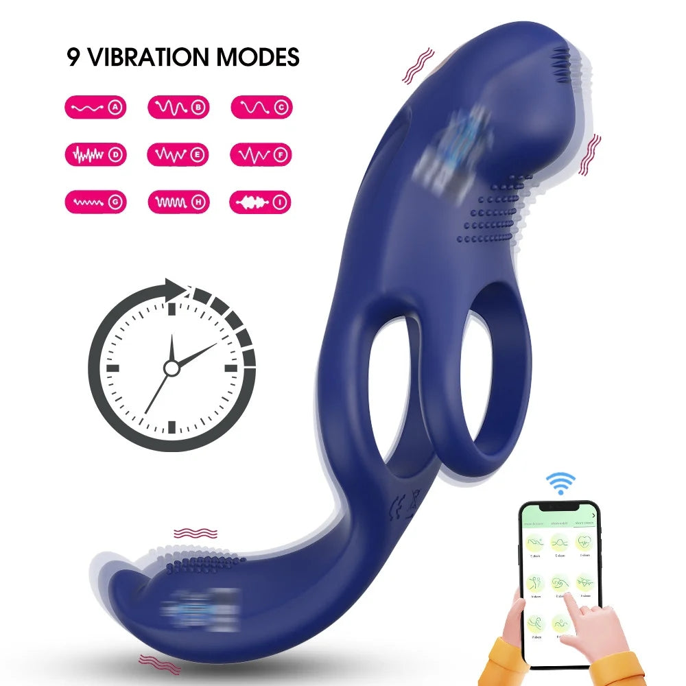 Attila App Remote Control 3-ponit Vibration Penis Ring For Couple