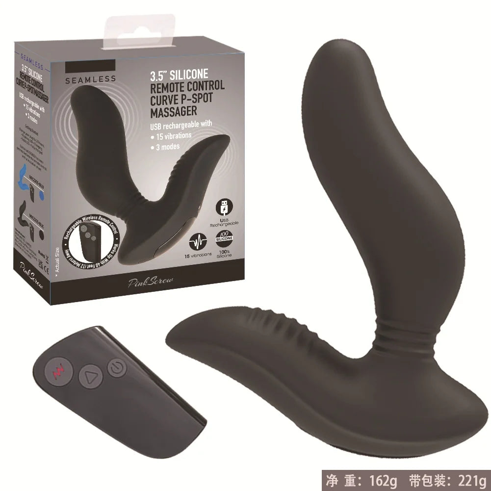 Wireless Remote Control Prostate Exerciser Backyard Masturbator Vibrating Anal Plug