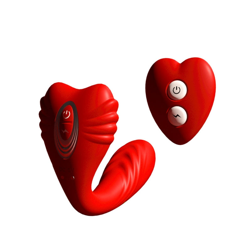 Heart Shaped Wearable G Spot Clitoris Stimulator With Remote Control