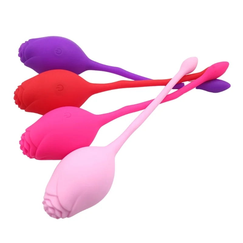 Remote Control Rose Vibrator in Purple/Pink