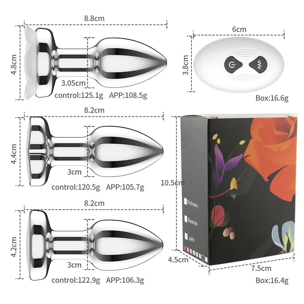 App / Wireless Remote Control Rose Anal Vibrator