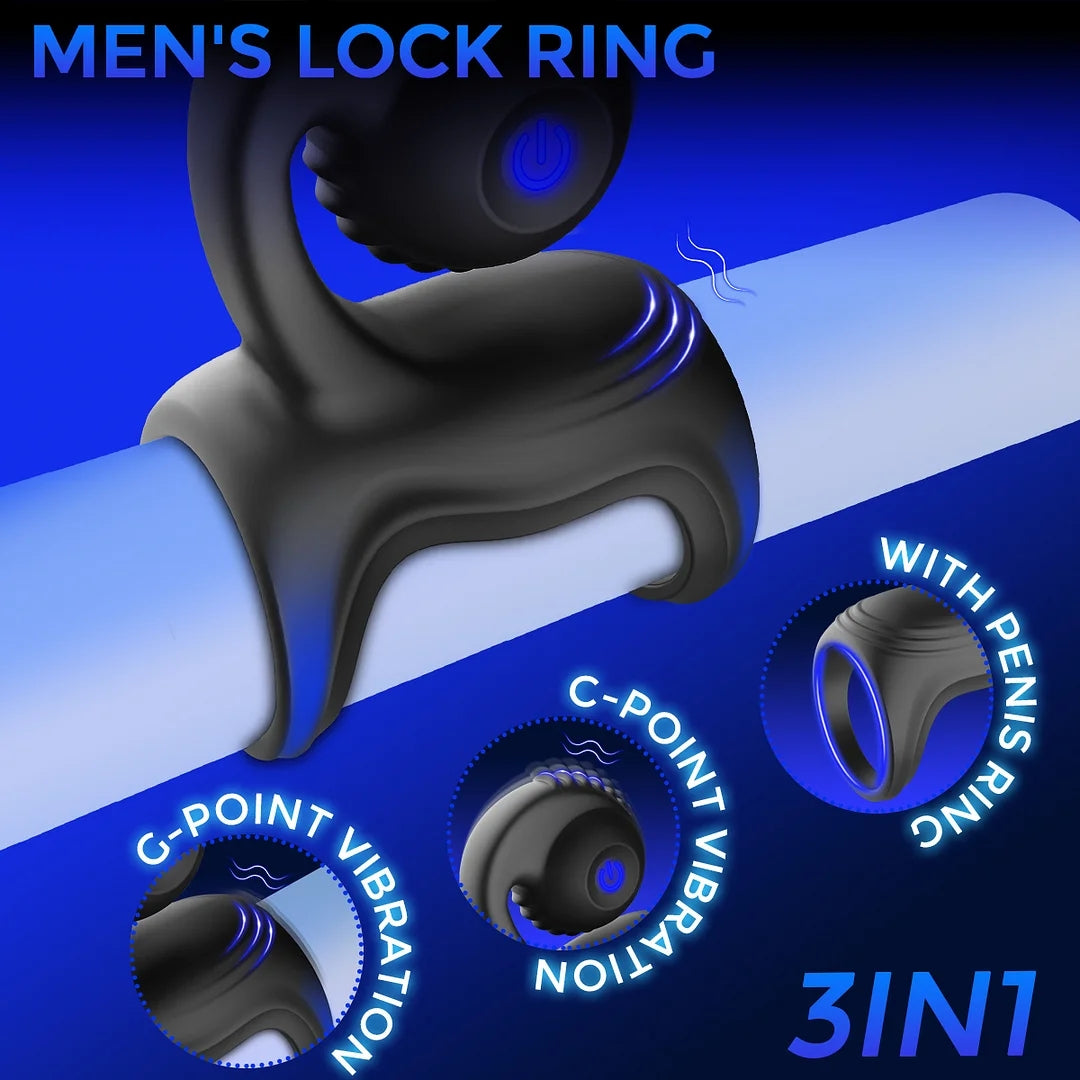 Snail 10 Frequency Vibrating Penis Ring & Clit Stimulator