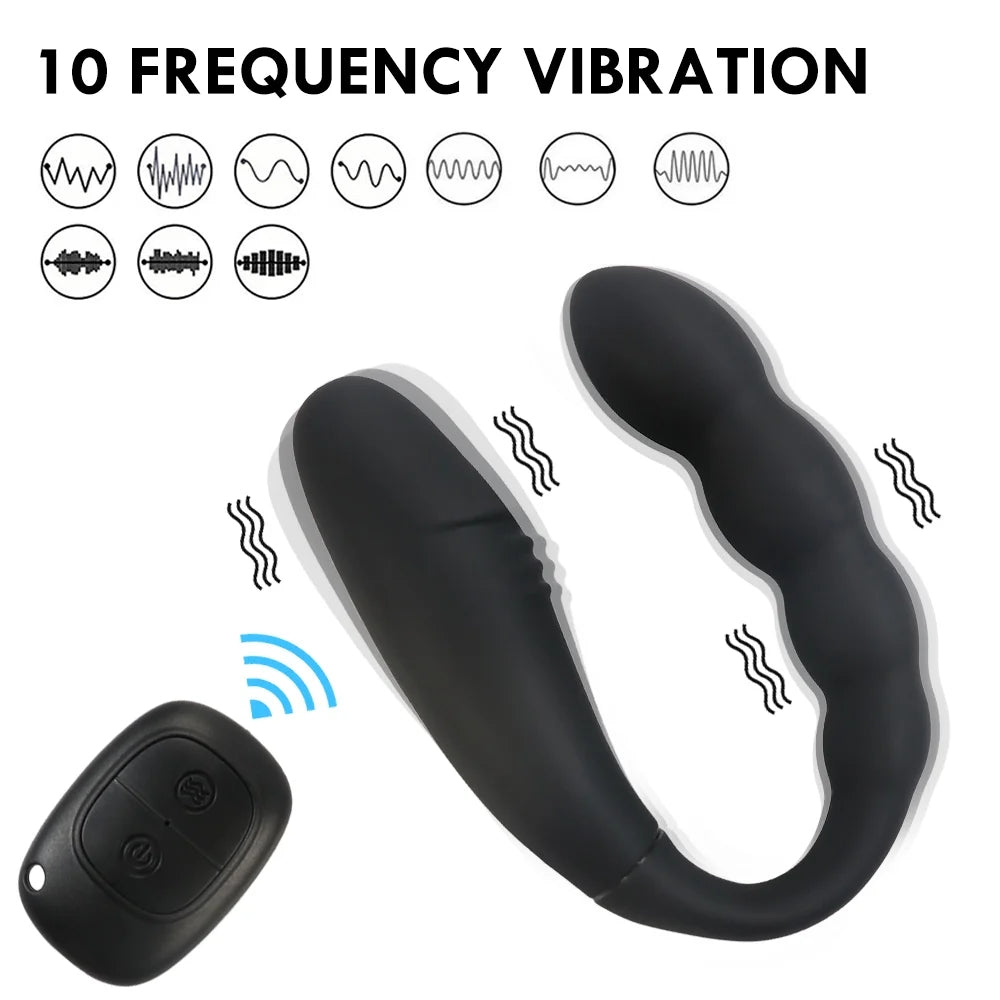 Double Vibrators For Couple Wireless Remote Wearable Dildo G Spot Stimulator Panties Sex Toys