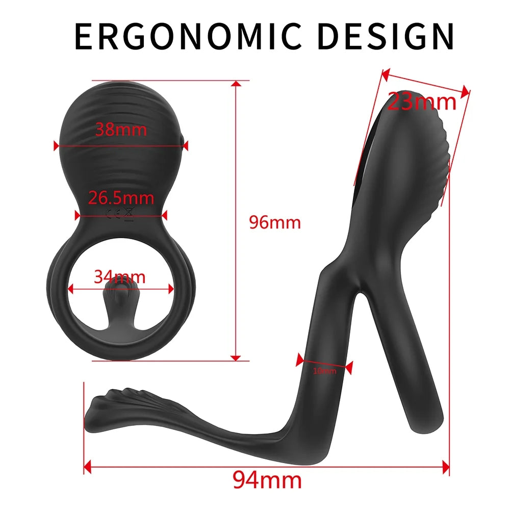 Wireless Remote Control Vibration Penis Ring & Clit Stimulator