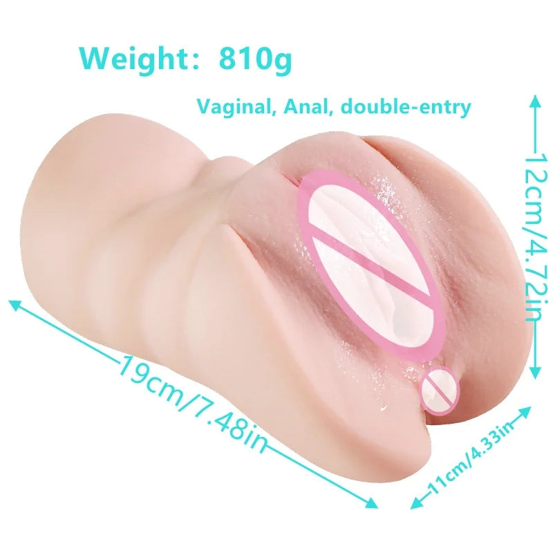 Vaginal And Anal Channel Male Masturbation Cup Inverted Model