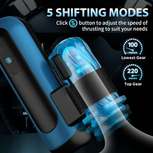 Automatic Penis Pump Male Sex Toys for Men Automatic Male Masturbator,Male Sex Toys with 6 Types of Piston Modes 5 Speed Changes + 10 Vibrating Hands Free Pocket Pussy Male Stroker with 3D