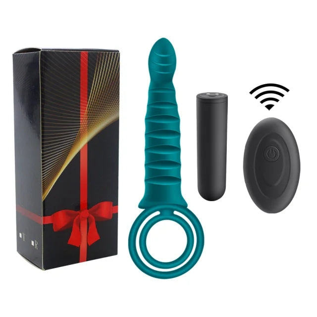 Men's Silicone Vibrating Ring Training Penis Lock Ring