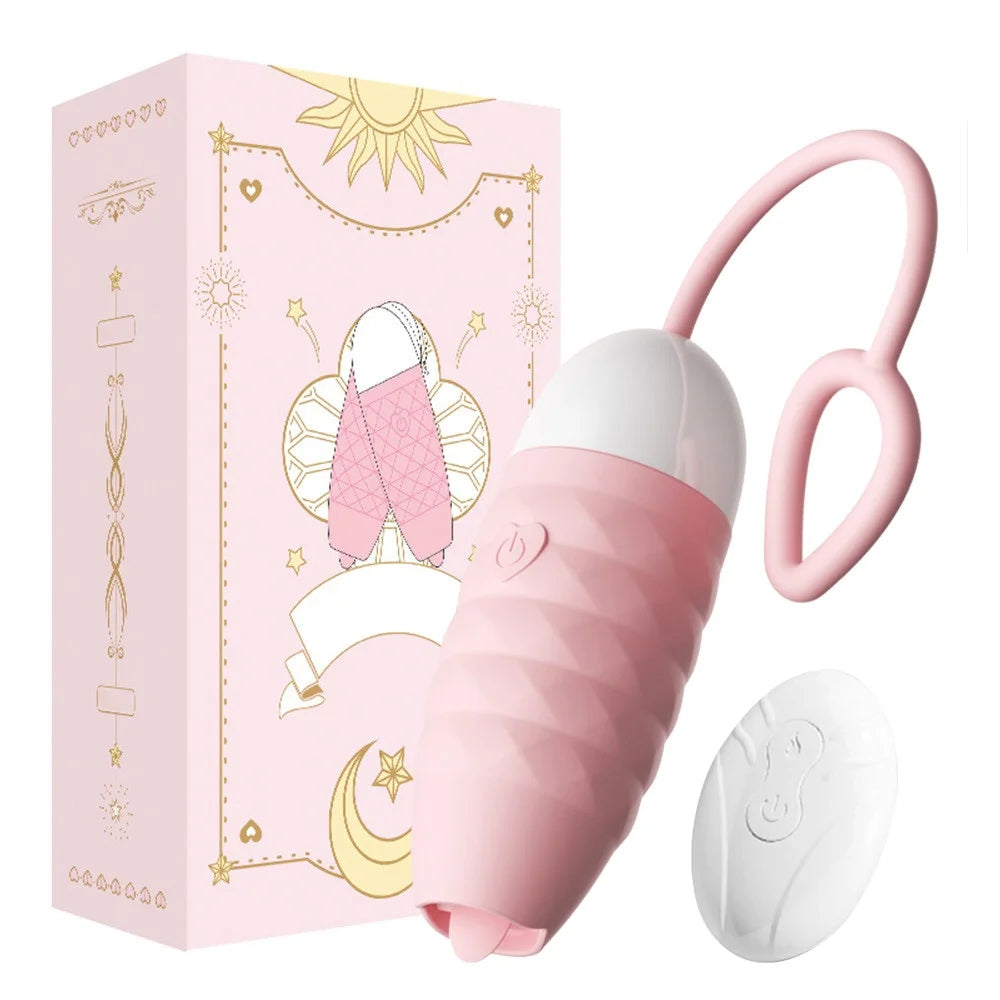 Wireless Remote Control Egg Vibrators G-spot Simulator Tongue Licking Vaginal Ball