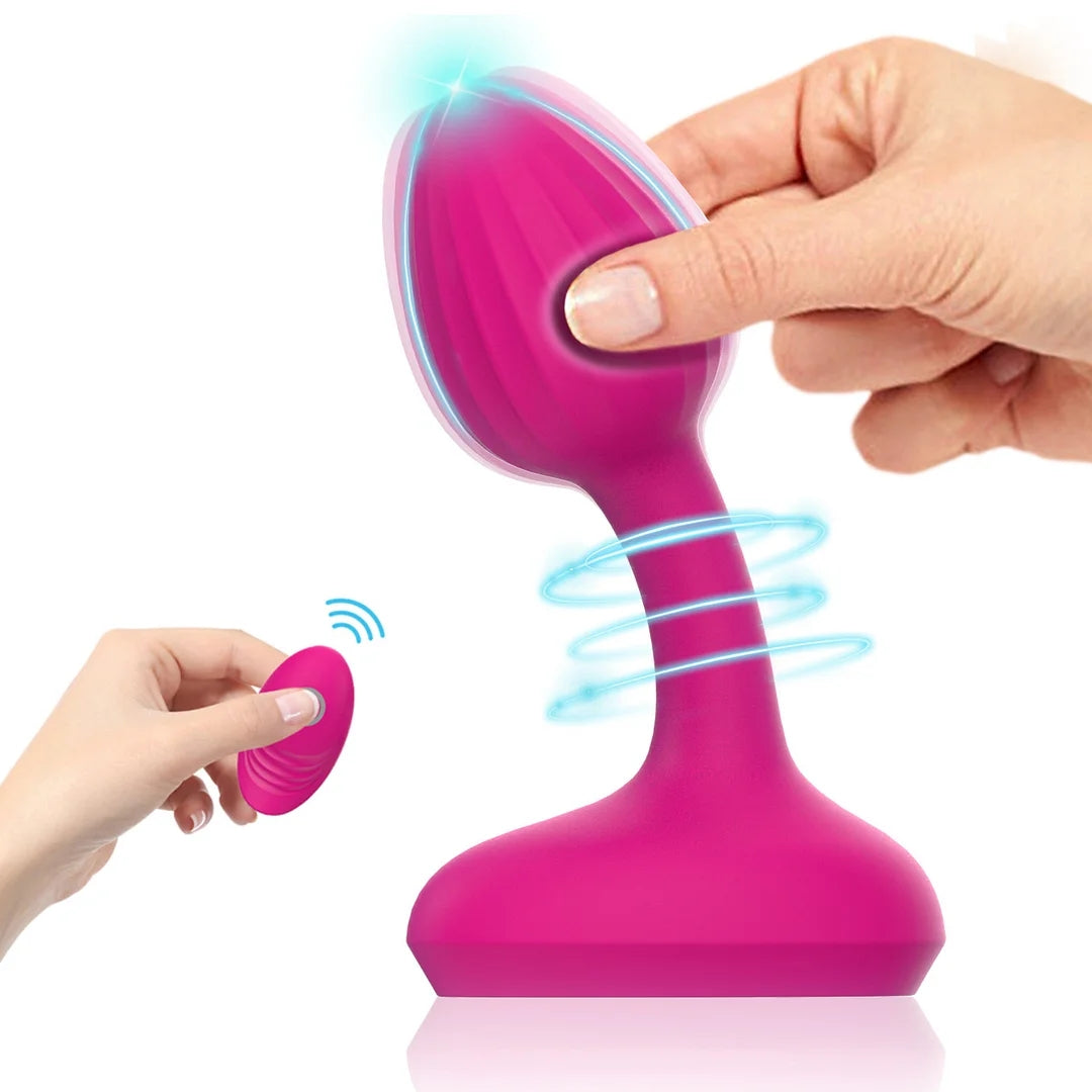 Wireless Remote Control Mushroom Head Vibrating Anal Plug