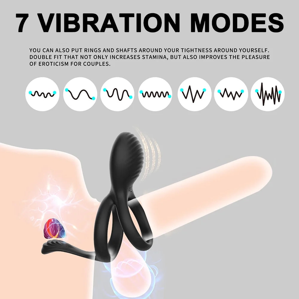 Wireless Remote Control Vibration Penis Ring & Clit Stimulator