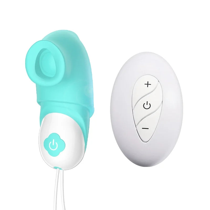 Rechargeable Remote Control Cute Vibrator with Detachable Nozzle